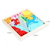 Children Montessori Wooden Toys Block Cartoon Animal Three-dimensional Jigsaw Puzzle Early Education Grab Board  3d Puzzle Toys 6