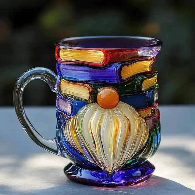 3D Painted Book Coffee Mug - Novelty Resin Mug Stack Of Books, Gift For Readers & Book Lovers
