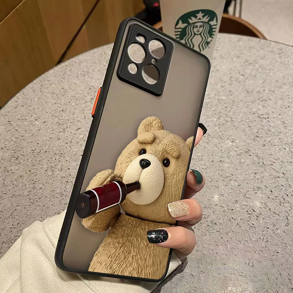 thumbnail image 1 of Funda mate para OPPO Realme 10 9 9I 8 8I 7 7I 6 5 3 FIND X3 X4 PRO 4G 5G Funda Coque Shell Cover travieso t-oso de peluche pareja, 1 of 5
