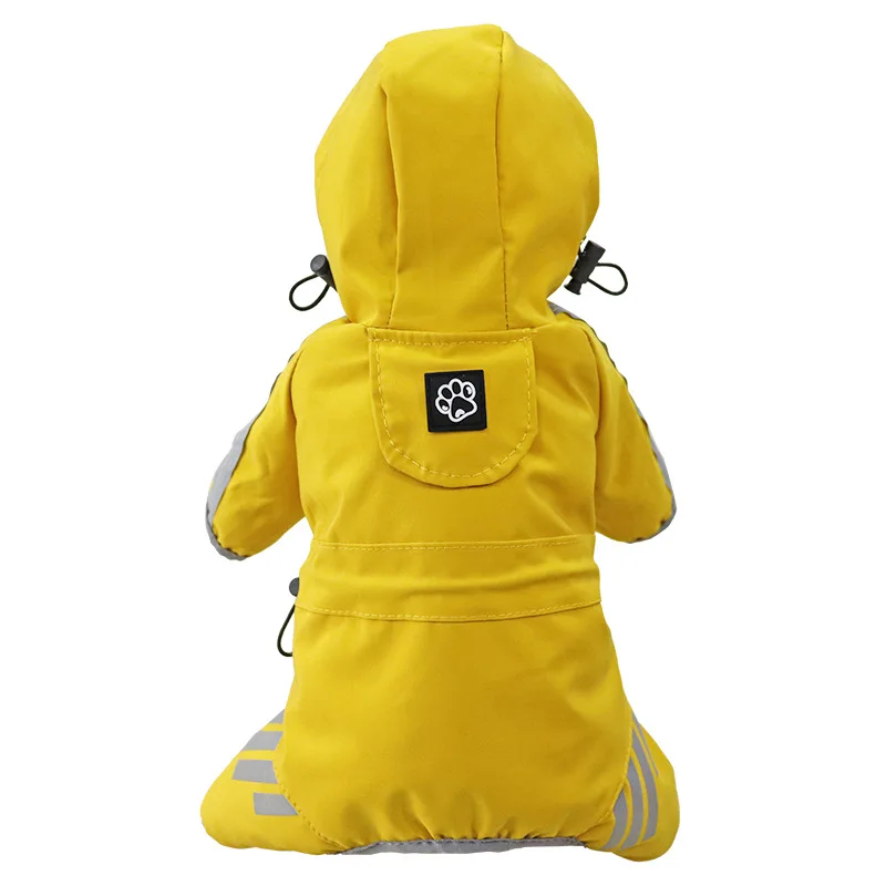 Waterproof Puppy Dog Raincoats with Hood for Small Medium Dogs,Poncho with Reflective Strap, Lightweight Jacket with Leash Hole