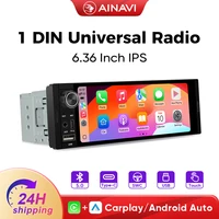 Autoradio universel AINAVI sans fil Carplay Android Auto 1 Din, écran tactile HD IPS, caméra arrière, MIC, USB Type C, 1280*720 Full In-Cell, autoradio 1DIN, BT 5.0 1