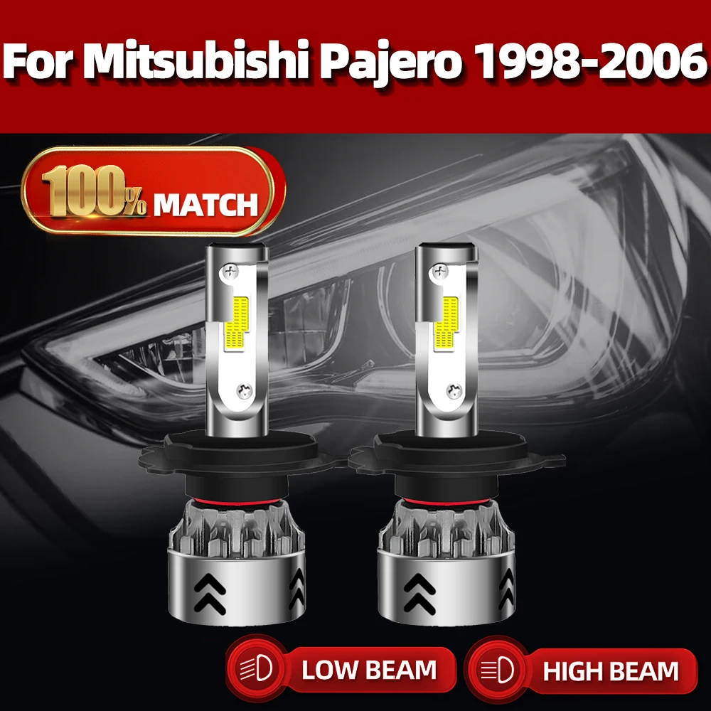 

20000LM H4 LED Headlight 120W Turbo Lamp 6000K White Car Light 12V For Mitsubishi Pajero 1998-2000 2001 2002 2003 2004 2005 2006