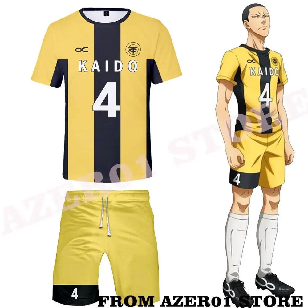 Aoashi Cosplay Custume City Esperion Team Uniform Sports Soccer T-shirt  Short Sleeve Anime Party Performance Carnival Clothing