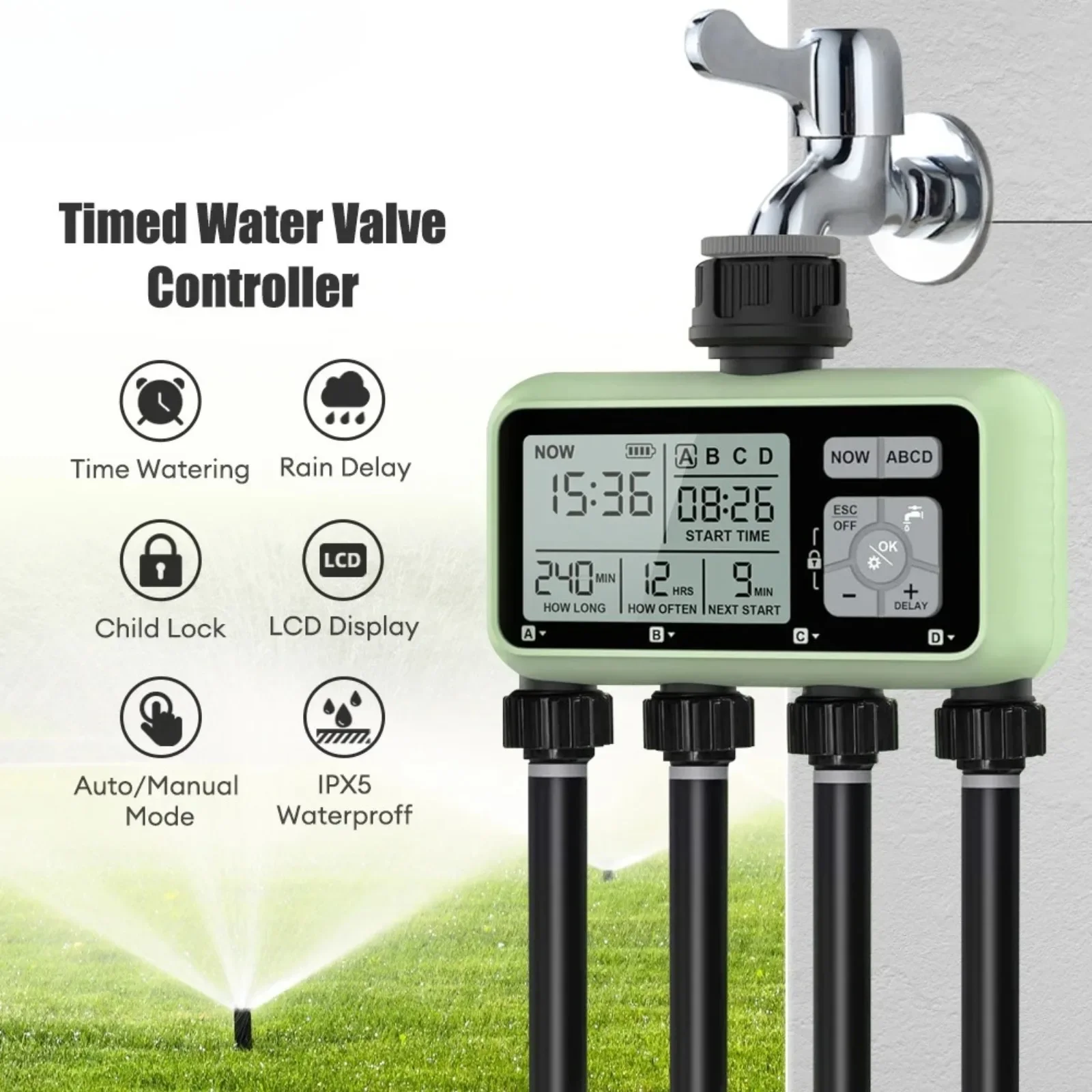 Automatic Water Timer Garden Digital Irrigation Machine Intelligent Sprinkler Used Outdoor to Save Water&Time - 2