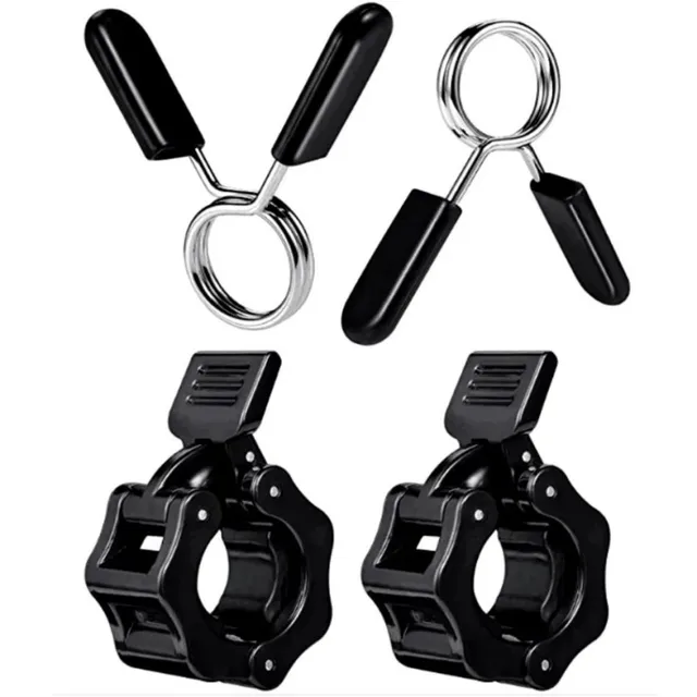 1 Piece 25/28/30 mm Barbell Clamp Spring Collar Clips Gym Weight Dumbbell Lock Standard Lifting Kit Barbell Lock 2