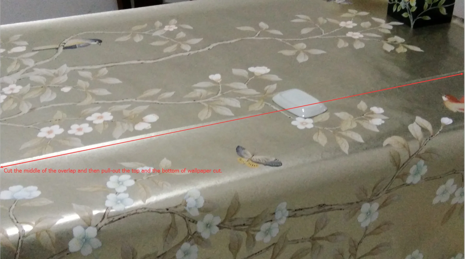 Luxury Hand-Painted Gold/Silver Foil W/Birds &Flowers