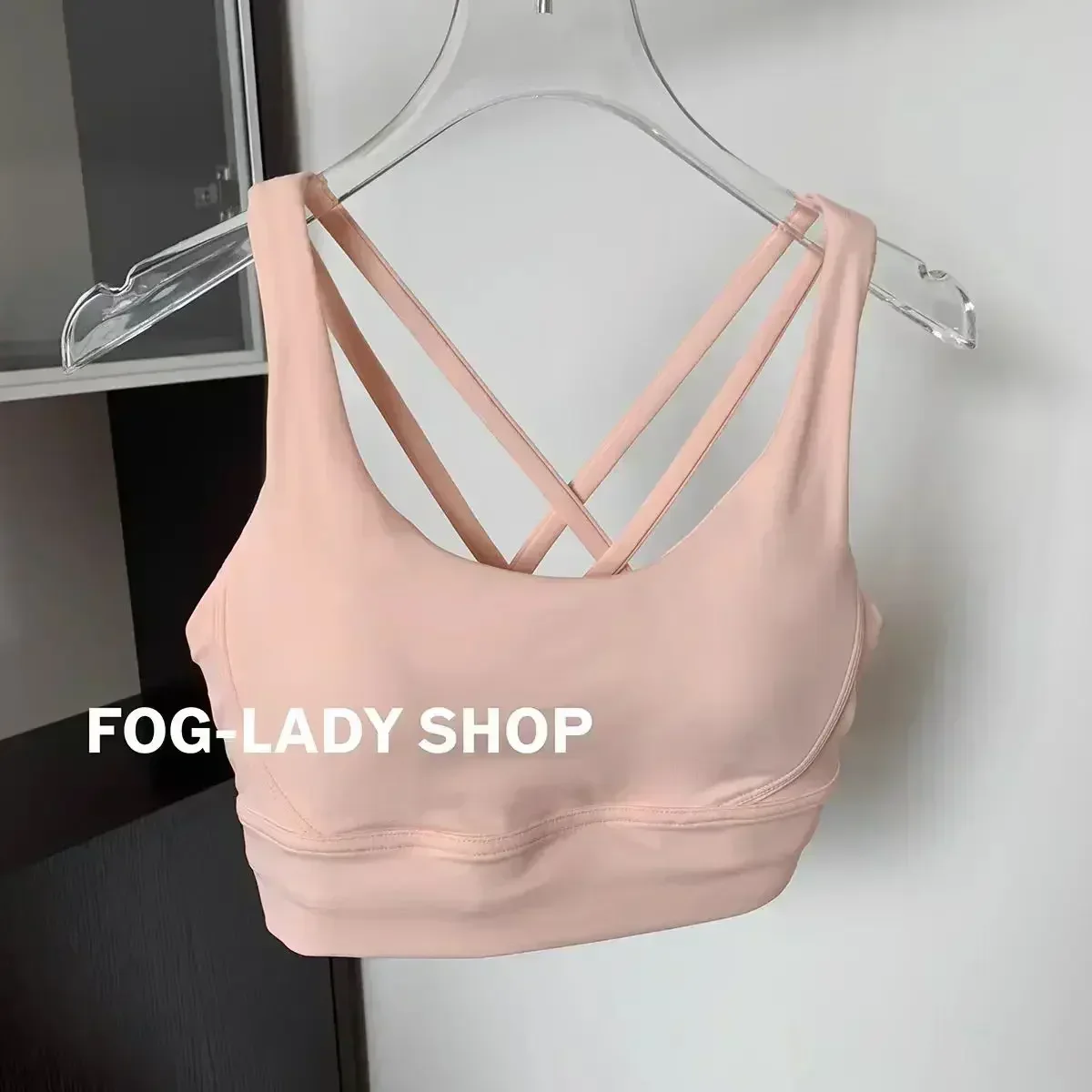 Lemon Women Athletic Fitness Sports Bra Solid Color Cross Sexy Tights Tank Top Bra With Chest Pad Soft Gym Yoga Exercise Vest 4