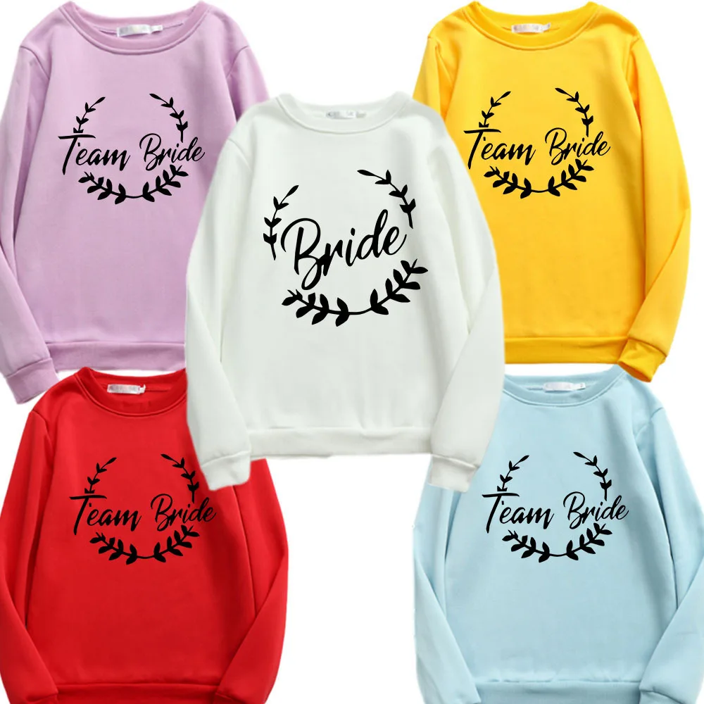 

Girls Wedding Woman Sweatshirts 2023 Sweet Korean O-neck Pullovers Thick Autumn Winter Loose Hoodies WY006