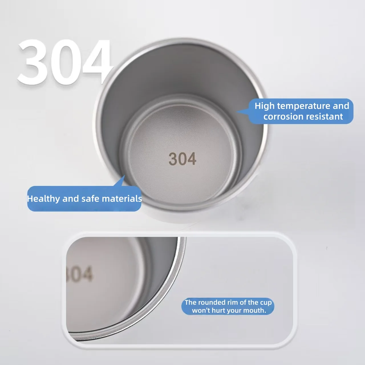 Magnetic 304 Stainless Steel Toothbrush Holder No-Nail Installation Simple Design Spout Cup For Oral Care Organizer_voghion.com