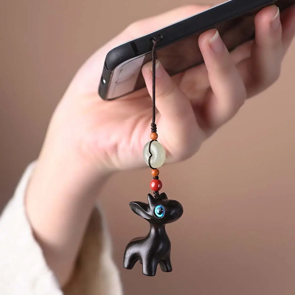 

Bag Pendant Sandalwood Wooden Charm Phone Strap Sandalwood Fawn Keychain Mobile Phone Chain Mobile Phone Lanyard