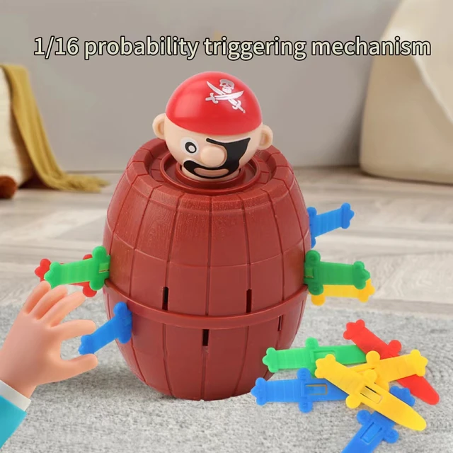 Mini New Funny Pirate Barrel Toys Lucky Game Jumping Pirates Bucket Sword Stab Pop Up Tricky Toy Family Jokes For Child Kid Gift 1