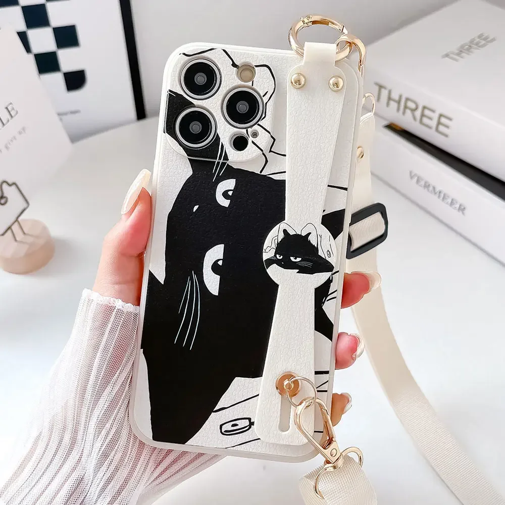 SoCouple Cat Neck Lanyard Wrist Strap Holder Phone Case Cover
