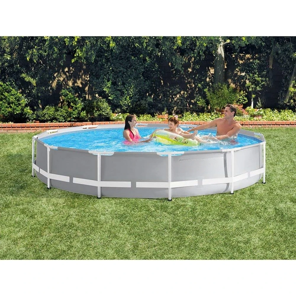 

Swimming Pool 12 Foot X 30 Inch Round Above Ground, Swimming Pool Set with 530 GPH Filter Pump and Steel Frame Pool Ladder