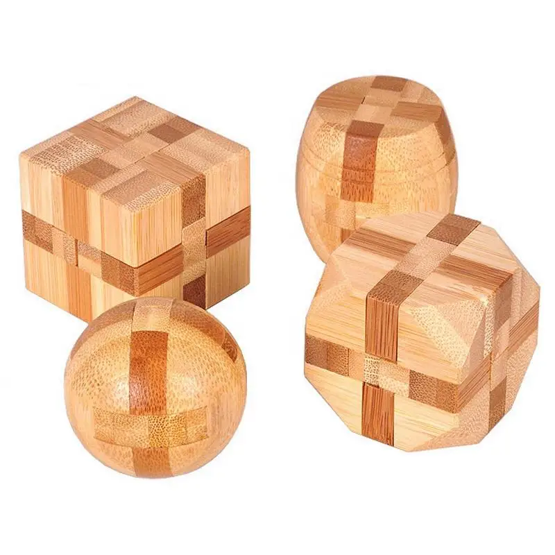 Brain Teaser Puzzle Unlock Interlock Game IQ Test Toy 3D Puzzle Magic Ball  Intelligence Game Educational Toys for Kids Adults 3