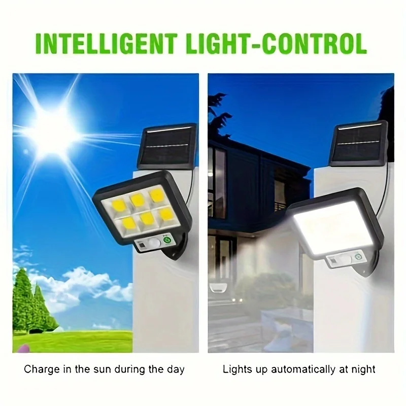 117COB Solar Flood Light Outdoor Motion Sensor Solar Wall Lamp 3 Lighting Modes