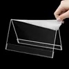5Pcs Acrylic Clear Desktop Sign Labels Triangle Meeting Card Conference Sign V-Shaped Table Sign Display Card Name Tag Holder 1