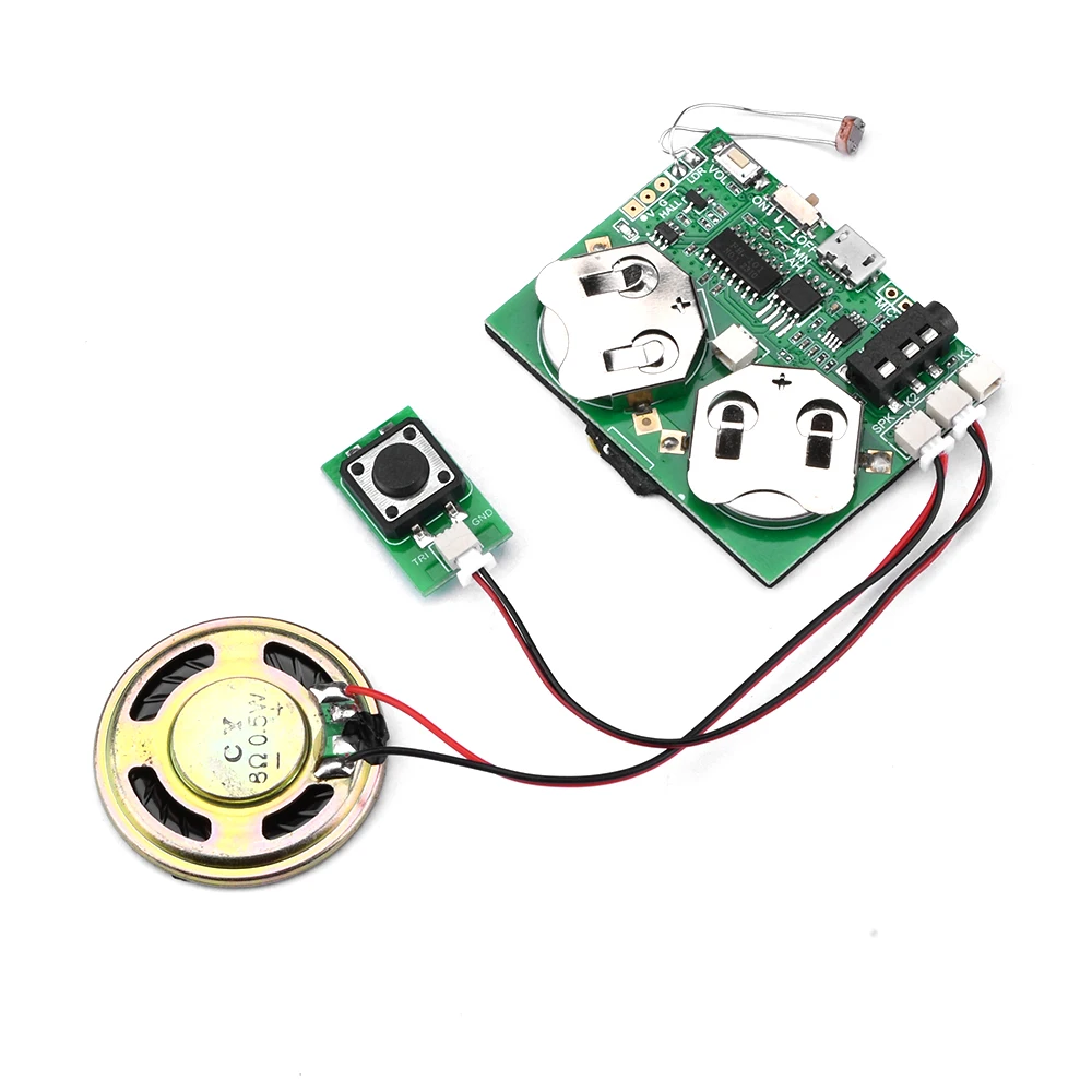 Modulo Registratore Audio MP3 8M Recordable Sound Module Button Control ...