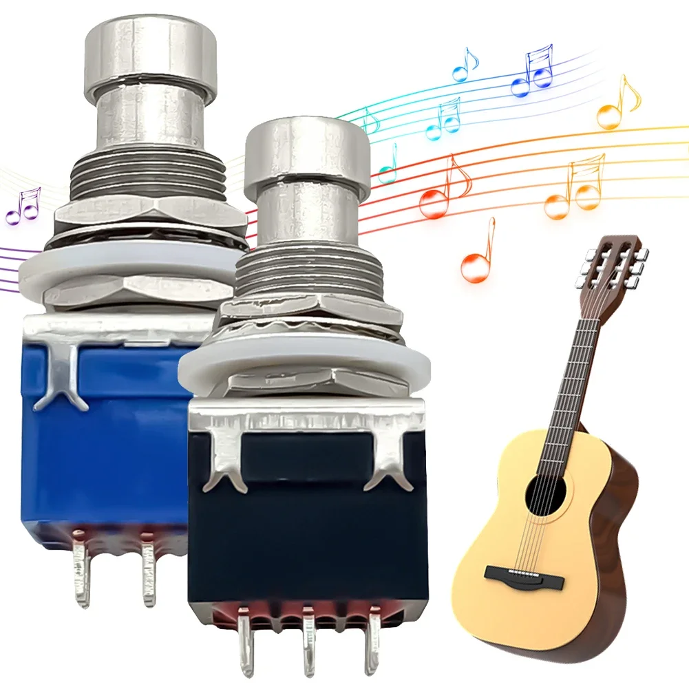5pcs Guitar Effect Pedal 3PDT Footswitch 9 Pins Latching Stomp Push Button Footswitch Guitar Effect Pedal Push Button Footswitch