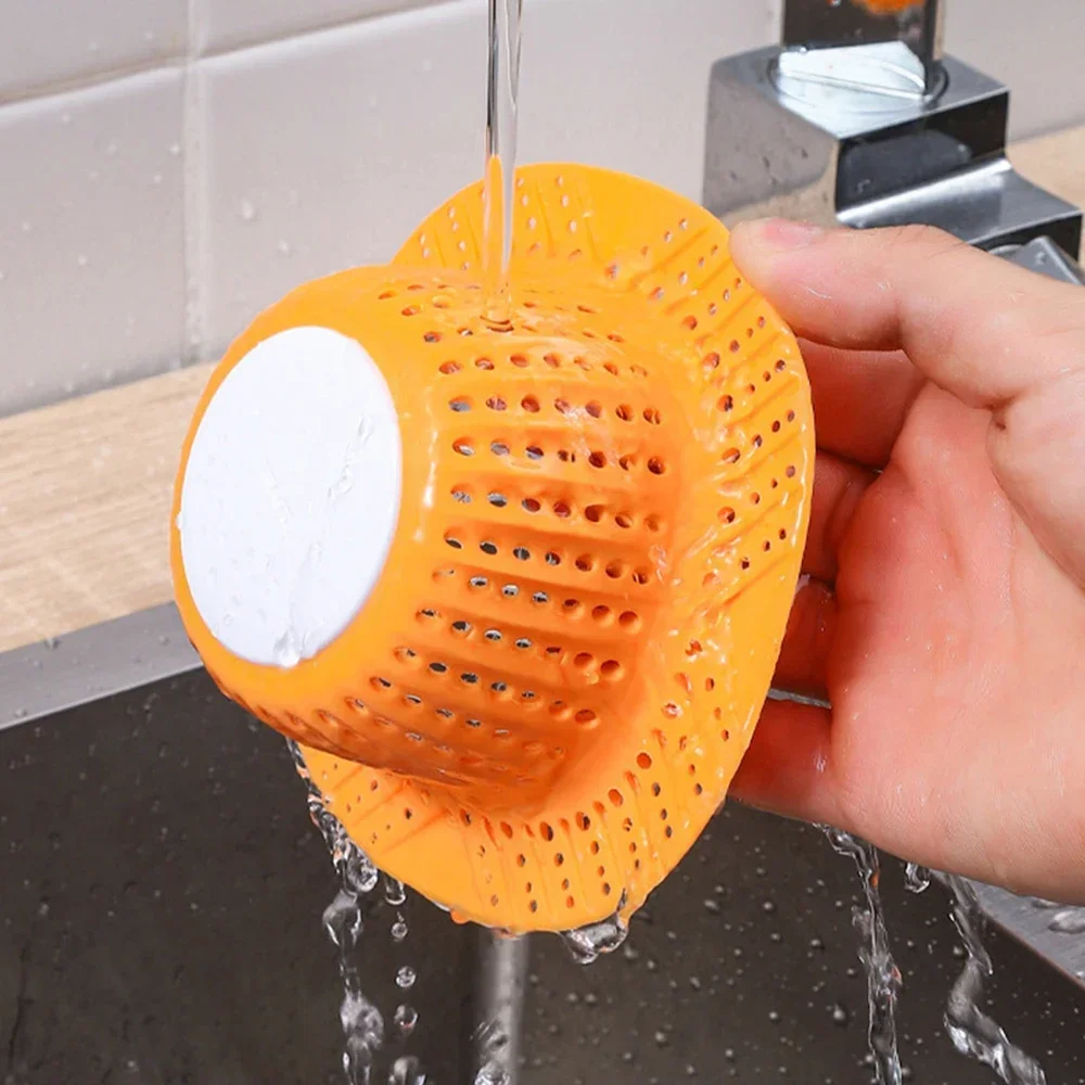 4 Filtri Lavello Silicone A Stella Marina - Antiodore, Raccogli Capelli Per Cucina E Bagno - Foto 3
