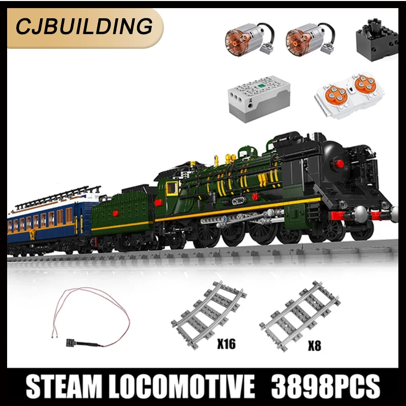 Mold King 12025 Technical Car Building Block Rc Motorizzato French Railway Snfc 231 Steam Locomotiva Modello Di Treno Giocattoli Regalo Per Bambini