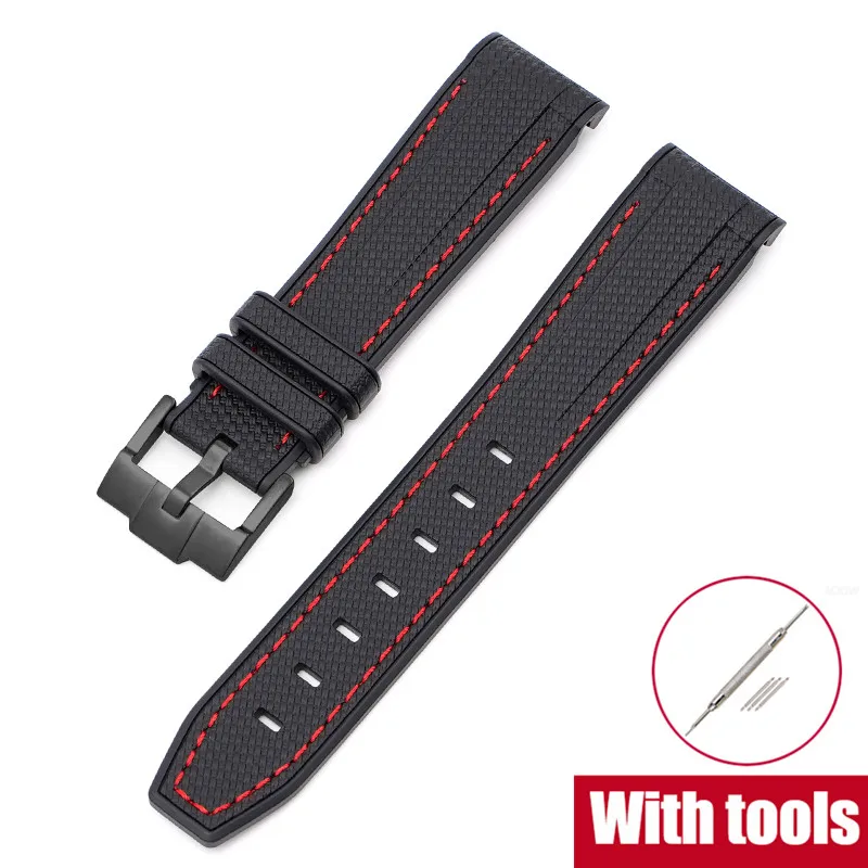 Waterproof Silicone Watch Strap with Stainless Steel Buckle - Soft & Durable Watch Band