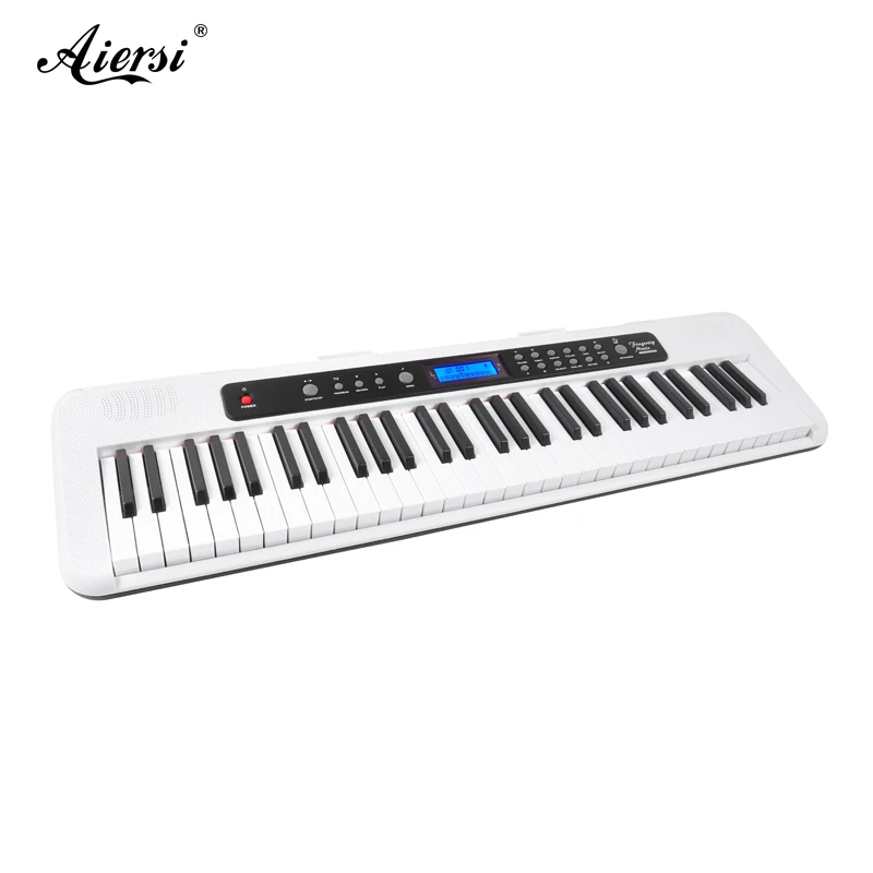 

Aiersi Brand new design 61 Touch response keys Keyboard Instruments White Electronic Organ Musical Instrument