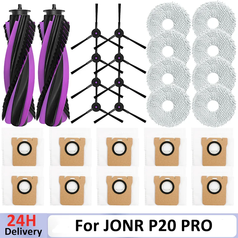 Zubehör für JONR P20 Pro / JONR T5 Pro Roboter-Staubsauger Teile Zubehör Ersatz Hauptseitenbürste Hepa-Filter Mops