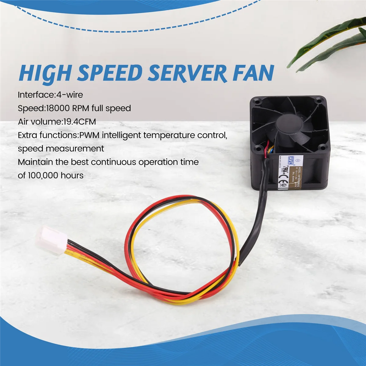 ABAN 3Pcs 4028 12V 1A DBTB0428B2G 고속 서버 팬 40x40x28mm 이중 볼 베어링 4선 PWM