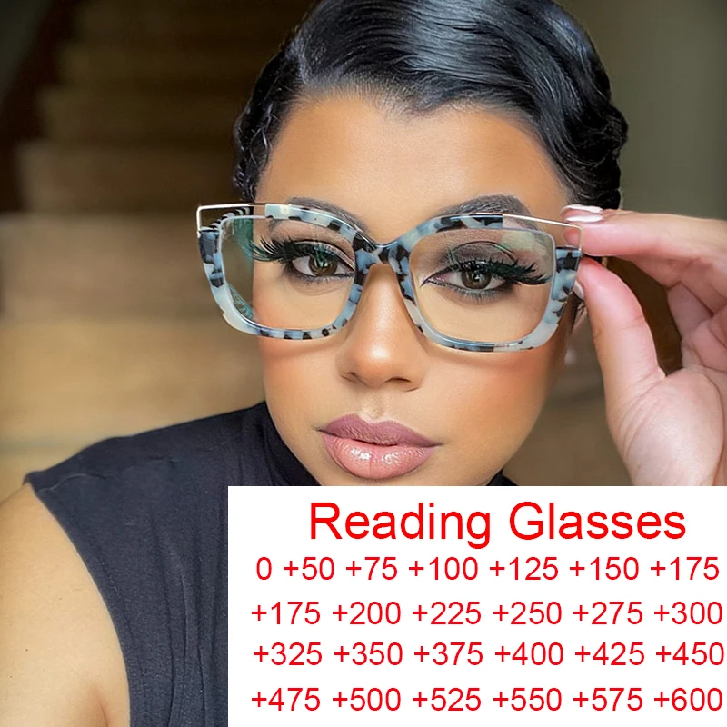 Square Vintage Reading Glasses  Big Frame Glasses Reading - Vintage Square  Anti Blue - Aliexpress