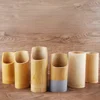 Bamboo Chopsticks Tube Spoon Rest Fork Spatula Drain Tableware Box Round Nature Wood Kitchen Organizer Rack Storage 6