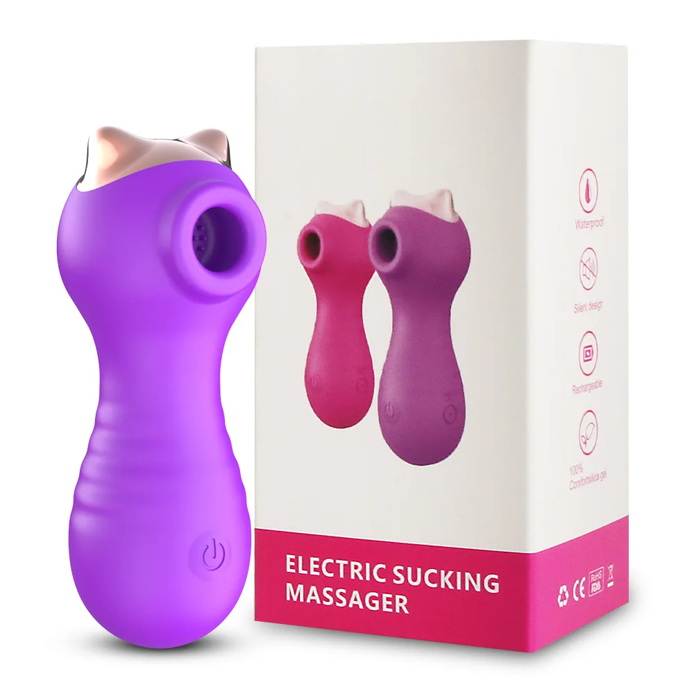 Female clitoral sucking device, female clitoral nipple massager, oral vacuum stimulator, adult product
