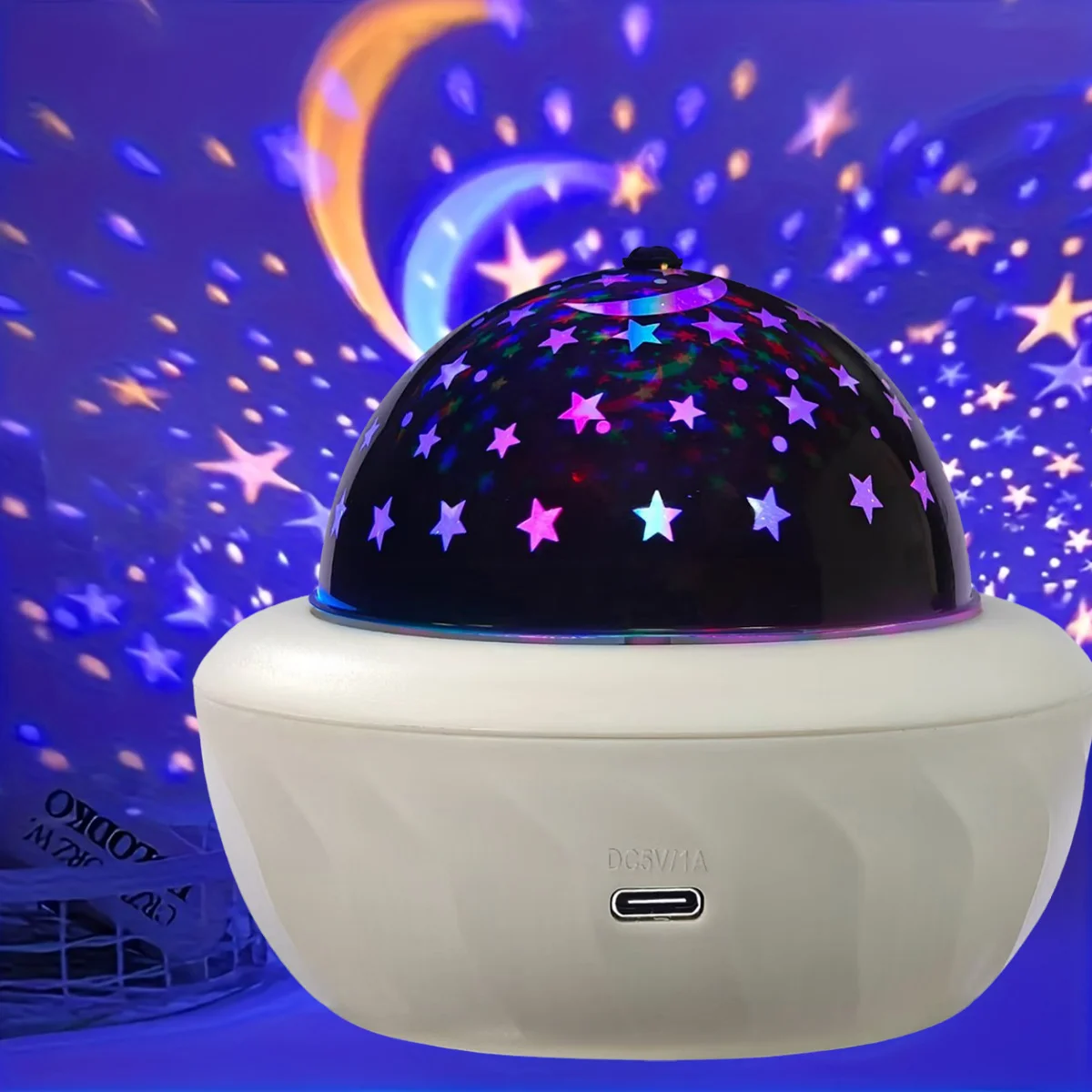 Auto-Rotating USB Galaxy Star Projector Stage Lights Gaming Room Home Theater Decorations Christmas Halloween Weddings Camping
