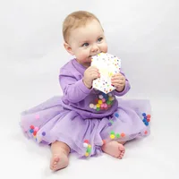 Dance Balls Kid Girls Tutu Skirt Pompon Soft Mesh Lace Children Skirts Ins Style Baby Tutu Pettiskirt Wild Bottoming Princess 1