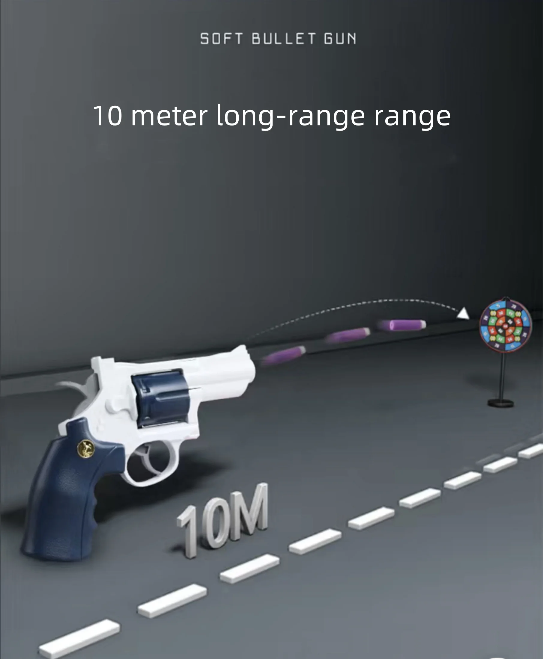 Soft Bullet Toy Gun Revolver for girl boy gifts 5