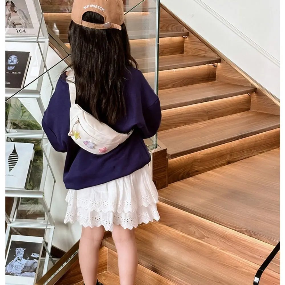 Women Waist Bag Kids Cute Star Fanny Pack Canvas Waist Pack Girls Kawaii Crossbody Purse