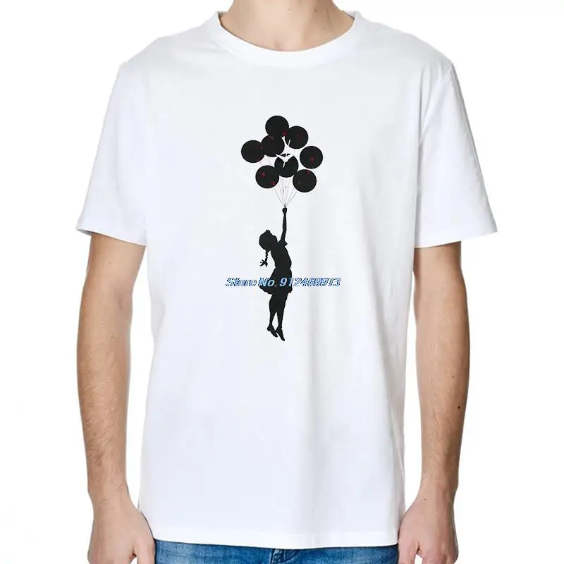 

Banksy Mashup Balloon girl Casual graphic t shirts Oversized short sleeve t-shirts O-neck Harajuku Streetwear Men's clothing