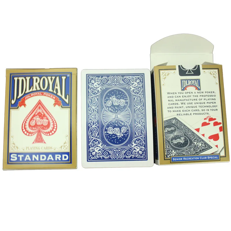 1 Deck JDLROYAL Poker Red/Blue Regular Playing Cards Standard Sealed Decks Magic Tricks Poker Playing Cards Bicycle Card, playing cards