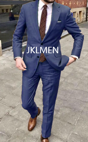 2023 Men's Suit Handsome Casual 2 Piece Suit For Men Wedding Tuxedos Notched Lapel Groomsmen Business Prom Blazer - as picture18, XL