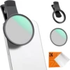 K&F Concept 52mm 1/4 Black Pro Mist Phone Filter Clip on Diffusion Antireflective Coating Filter iPhone Mobile Smart Phone 1