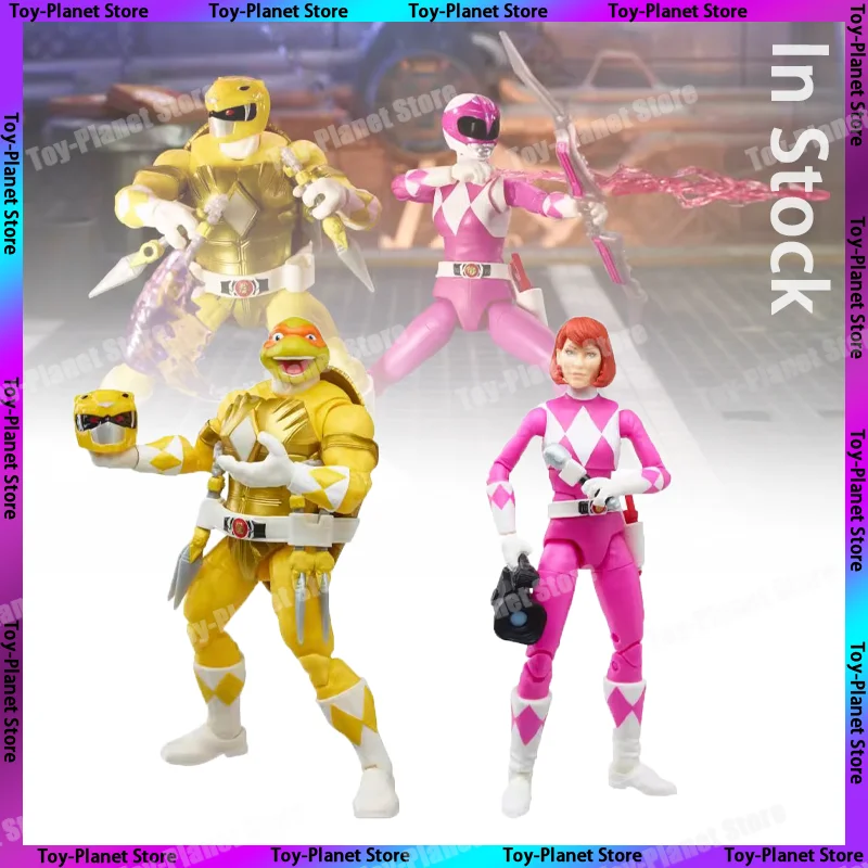 

[In Stock] Original Power Rangers Lightning Collection Tmnt Turtles Michelangelo Pink Ranger Anime Action Figure Figurine Toys