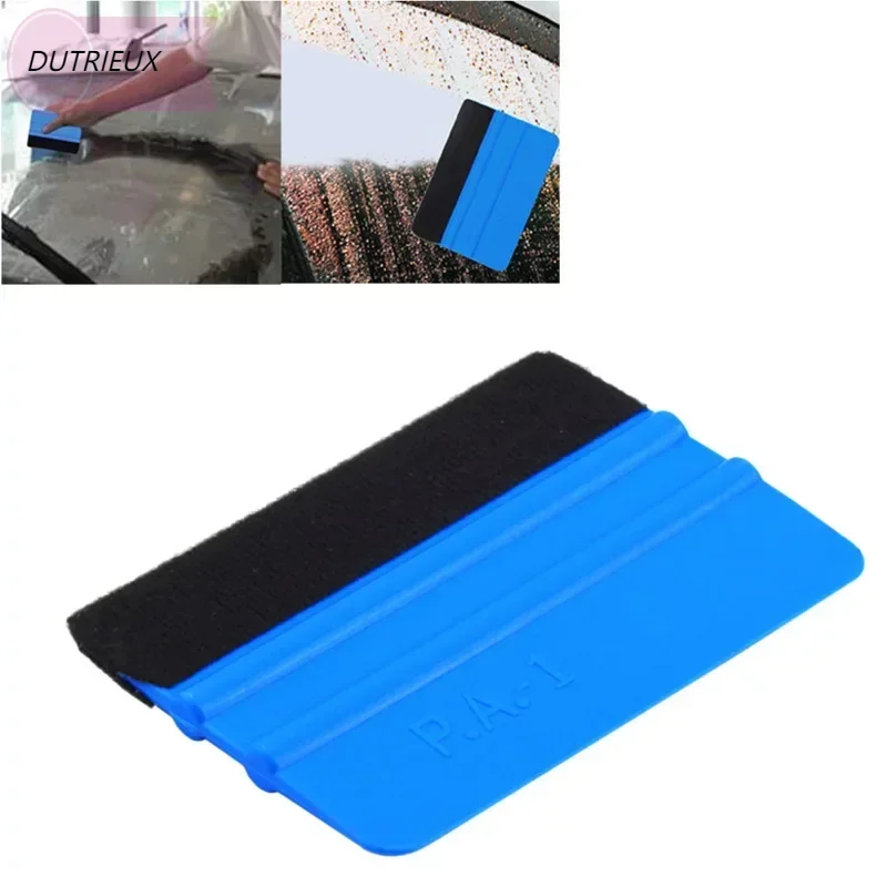 

1Pcs 10x7cm Auto Styling Vinyl Carbon Fiber Window Ice Remover Cleaning Wash Car Scraper With Felt Squeegee Tool Film Wrapping