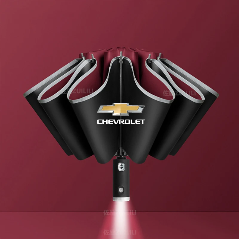 Car Automatic Folding Windproof Sunshade Umbrella For Chevrolet Aveo Bolt Onix Cruze Spark Cavalier ColoradoTrailblazer Traverse