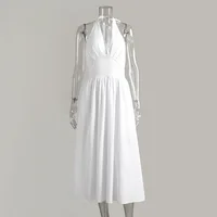 2025 New Women Summer Cotton Long Dress Sleeveless Sexy V-Neck Boho Maxi Dress Loose Style Long Dress Vestidos Clothes - Image 6