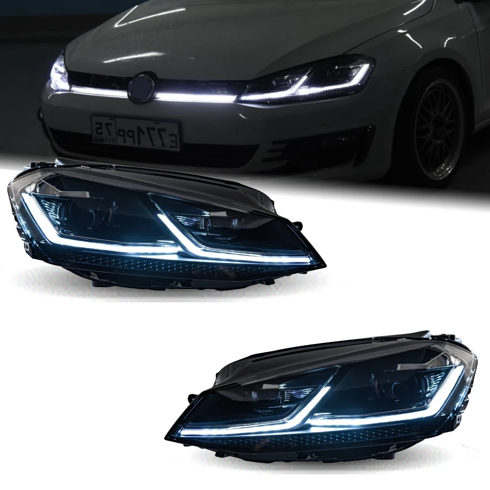 

Headlights For VW Golf 7 MK7.5 Gti LED 2013-2020 Golf 7.5 Head Lamp Car Styling DRL Signal Projector Lens Auto Accessories Front