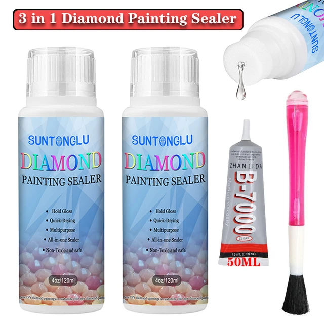 120ML Diamond Painting Sealer 5D Diamond Painting Art Glue Permanent Hold  and Shine Effect Sealer Diamond Painting Puzzle - AliExpress