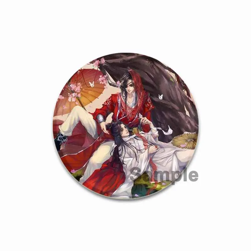 Insignia de anime con la bendición del oficial del cielo, broches con forma de figura de dibujos animados de Xie Lian, pines de esmalte exquisitos para cosplay, accesorios para mochilas