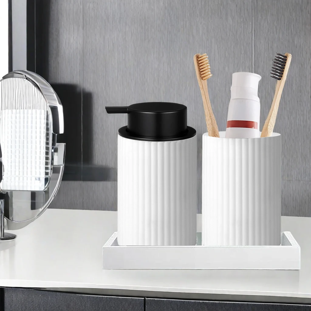 Soap Dispenser Black Foaming Hand Soap Dispenser Bathroom or Kitchen Dish and Hand Soap Foam Maker Refillable Lotion Pump Bottle Home Decor Soap Pump