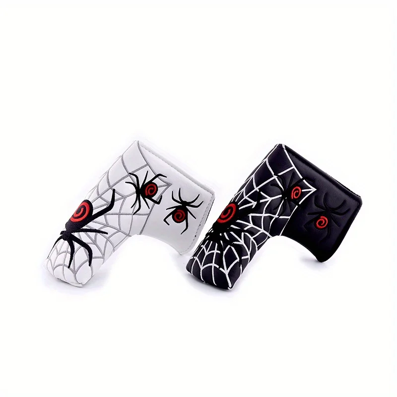 1pc Fashionable Golf Putter Covers, Blade Putter Headcovers, Embroidered Spider Design Putter Protector 2