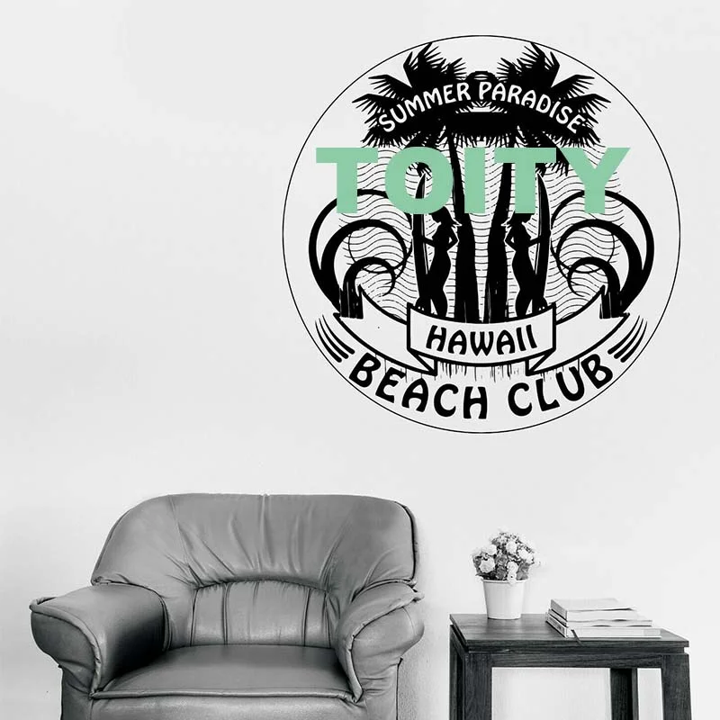 Wall Decal Tiki Bar Totem Hawaii Aloha Traditional Statue Polynesia Tribal Decor Vinyl Stickers Mural Wallpaper Decor