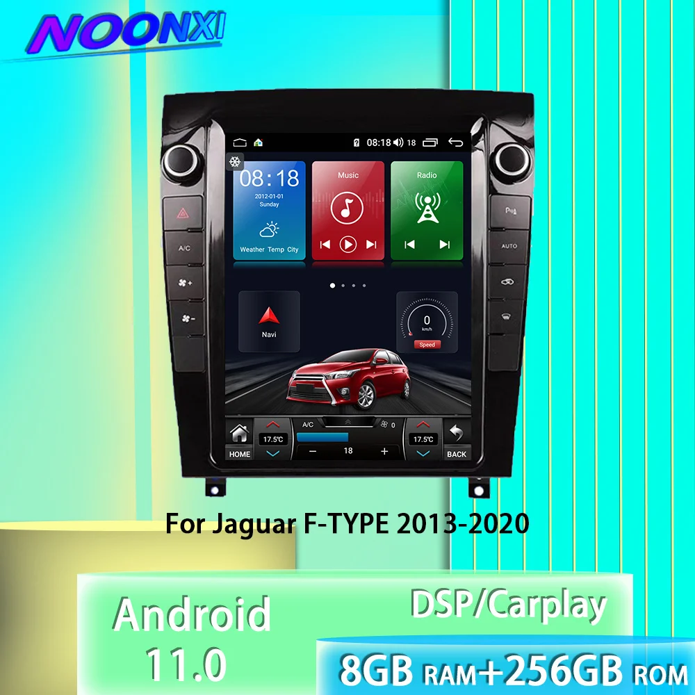 

For Jaguar F-Type 2013-2020 Car Radio 12.1 Inch 8+256G Android 11 Stereo Multimedia Player Touch Screen Bluetooth GPS Navigation